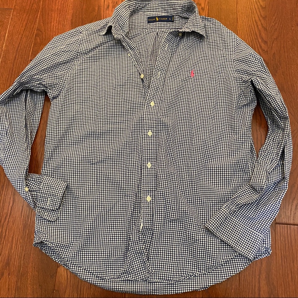 ralph lauren • checkered men’s dress shirt